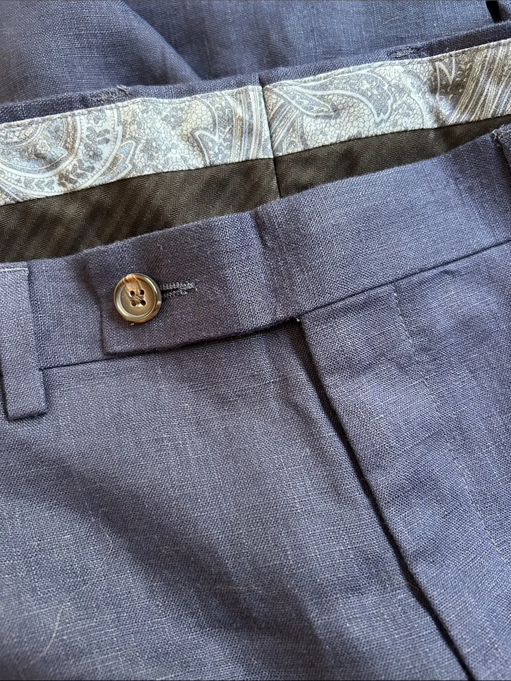 NWT Lauren Ralph Lauren Linen Flat Front Pant
